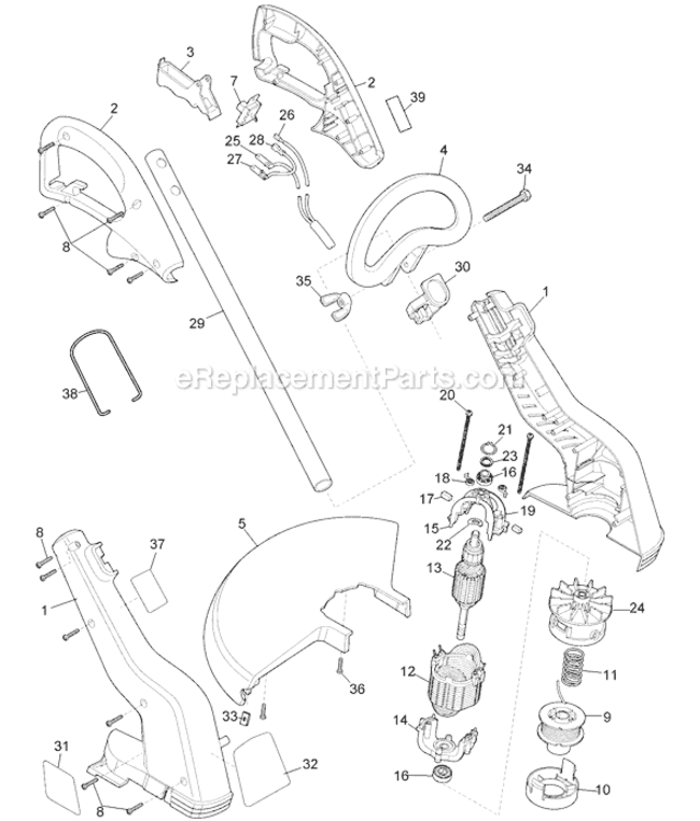 Page A Diagram and Parts List for ST4000 Type 3 Black and Decker Trimmer